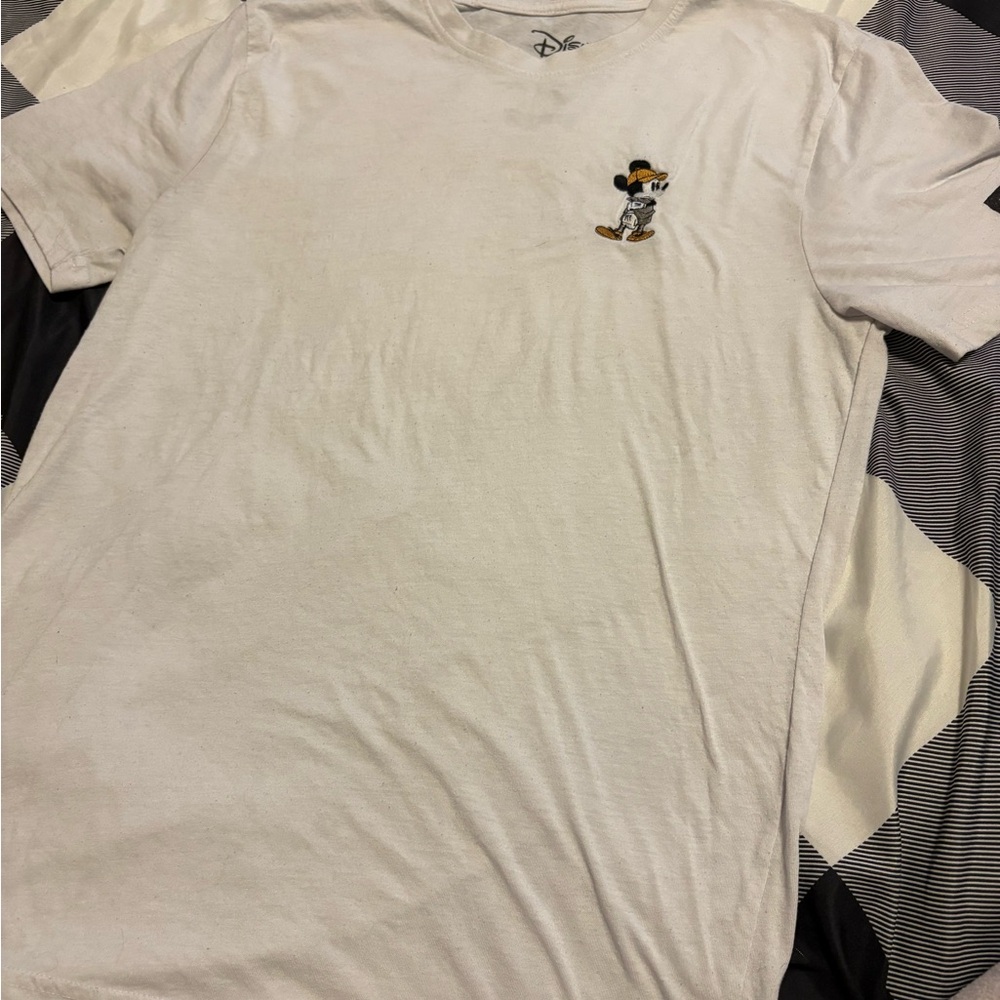 NEFF x Disney Men's White T-Shirt with Mickey Mouse Design